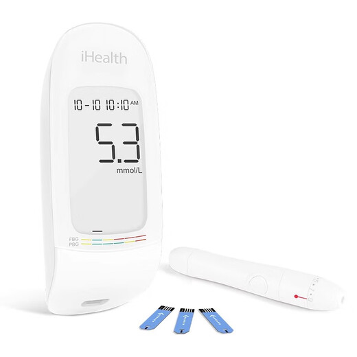 iHealth血糖仪AG607 AG605 AG695九安医疗EGS-2000试纸 AGS-1000 100试纸+100采血针+100棉片 不含血糖仪