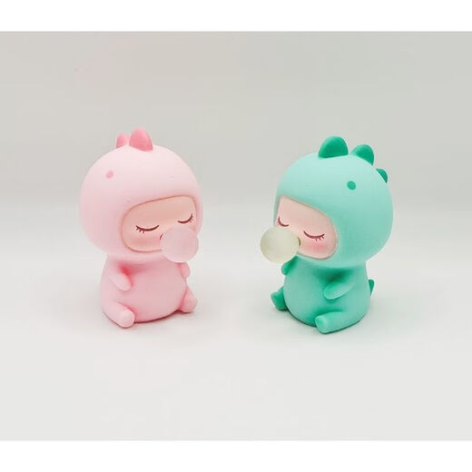 Desktop mignons petits ornements créatifs chambre fille coeur midi dessin animé cadeau car portier décoration mignon dragon de bulle verte mignonne [un paquet]