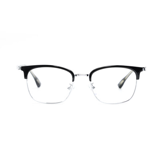 
Connant (CONANT) aspherical myopia glasses can match the degree of 9766 Academy Feng Siwen eyebrow wire frame titanium alloy frame 144 Black silver-C2 with Connant 1.60 Laibao film lens