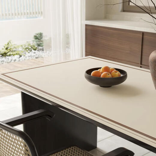 Xinlin light luxury table mat, simple modern coffee table tablecloth, no-wash, oil-proof, waterproof, anti-scalding, PVC insulated table mat, high-end caramel, wipe clean 70X120CM, easy to wipe, no-wash