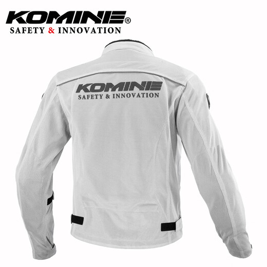 
KOMINE SAFETY/INNOVATION Summer full mesh knight jacket light weight anti-fall minimalist style motorcycle riding suit men and women JK-171 Silver 2XL