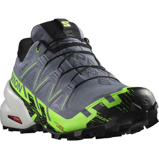 Salomon men's shoes cross-country running shoes SPEEDCROSS6 high rebound sneakers grip waterproof breathable shock absorbing G9214 LUNAR ROCK/BLACK/SUNNY LI 10 /44