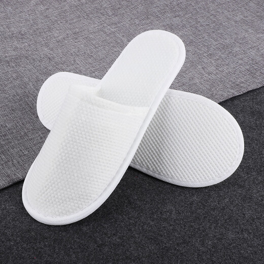Huibangshou Disposable Slippers Home Hospitality Hotel Travel Portable Men's and Women's Thickened EPE Anti-Slip Slippers One Size Pack 10 Pairs
