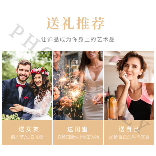 PHOENIXSILY four-leaf clover simple necklace women's silver fashion jewelry jewelry for girls and girlfriends birthday gifts practical high-end elegant silver ghostwriting greeting cards to take this link