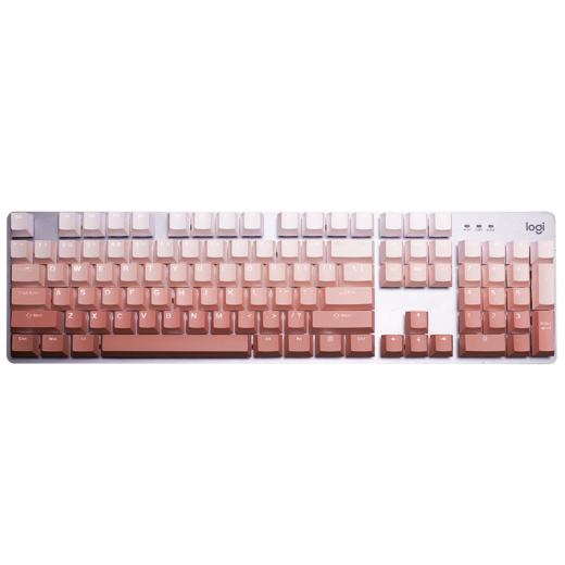 罗技（Logitech）K845机械键盘游戏电竞有线键盘电脑办公键盘个性定制键帽版送男生女友礼物 K845绯红渐变版 青轴