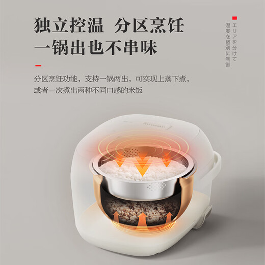 Toshiba (TOSHIBA) 20% national subsidy Xiaobailu 0-coated rice cooker household uncoated stainless steel rice cooker for 4-5 people 4-liter dual-gallon first-level energy efficiency RC-15ISUC (WY)