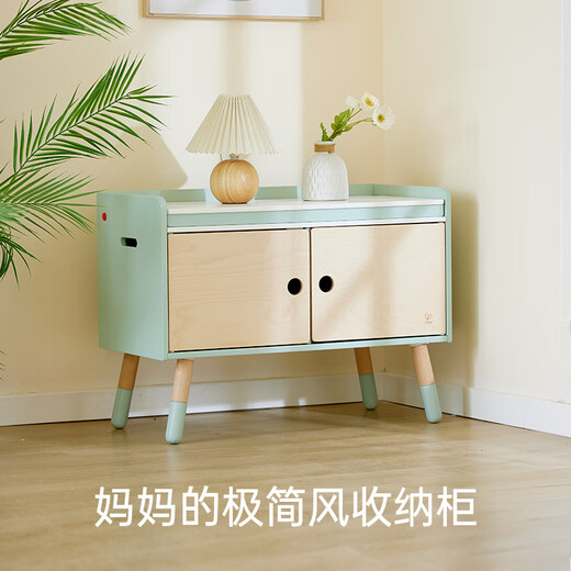 Hape play house toys Children's kitchen picture book shelf sofa chair storage cabinet furniture two-in-one gift for boys and girls Transform into the kitchen 3-8Y