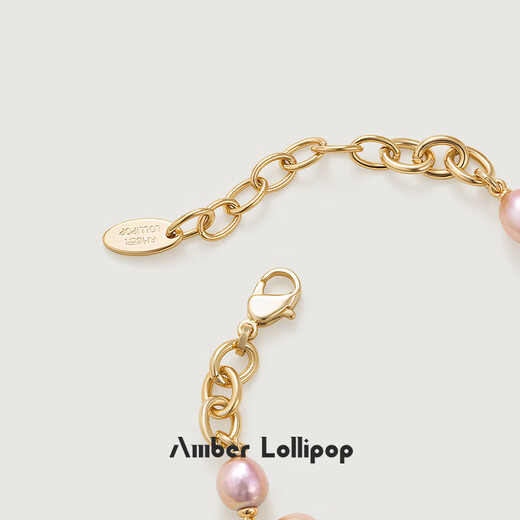 Amber Lollipop Baroque Pearl Bracelet Women's Little Bee Bracelet Niche Anniversary Birthday Gift for Girlfriend and Wife Bracelet - Purple (Baroque Pearl)