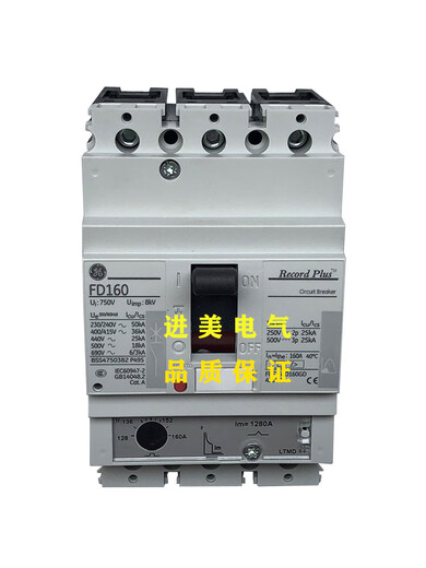 Universal molded case circuit breaker FD1603P160AFDS36TD160GD433602 125A 3P