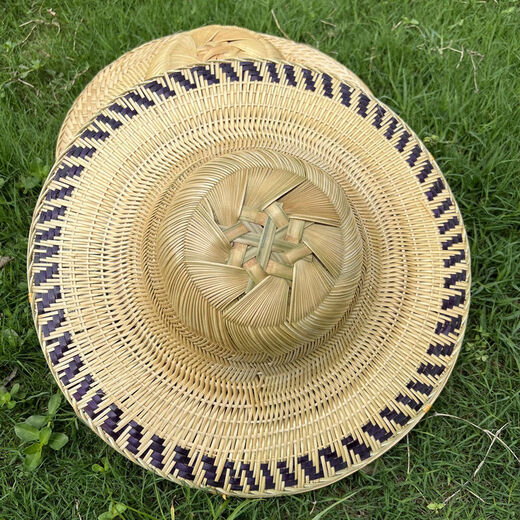 Suyoumi men's sun hat 2025 new summer bamboo hat hat hat rain sun protection hat men and women summer outdoor farmers purple border Zhongshan hat