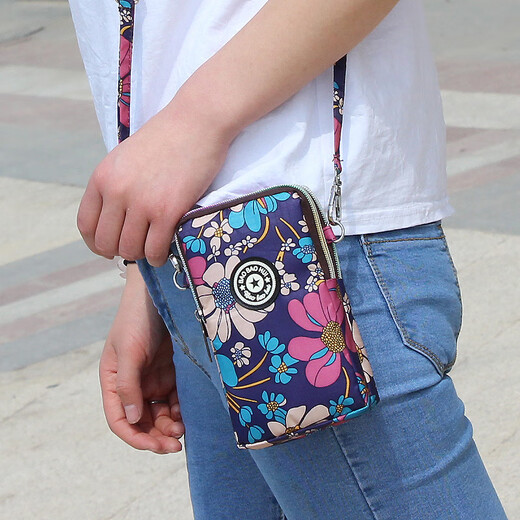 Ye Yu is suitable for 2 zipper mobile phone bag, shoulder bag, crossbody bag, arm bag, women's casual small bag, large capacity, mobile phone, money, keys, sports, black #2 zipper