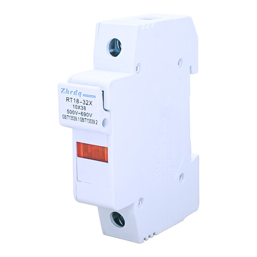 JCXDzhrdqRT1832X 10x38 500V690V 1P2P3P4P熔断器保险丝管底座 熔芯10A10X38mm20只