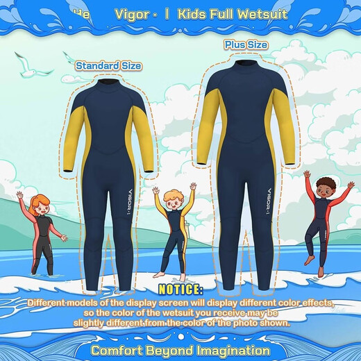 Changsang wetsuit men's trendy diving long-sleeved thermal suit 3mm jumpsuit for men and women thickened cold-proof snorkeling winter bright yellow back zipper wetsuit 3mm surfing wetsuit M M16YE2