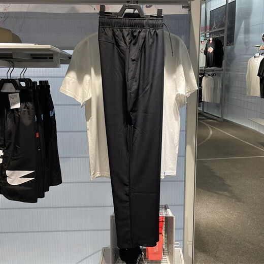 Nike (NIKE) net sports pants men's pants new summer casual pants woven breathable loose straight pants trousers dm6627-010 black S