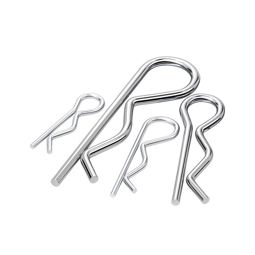 Tianzhuo Hardware B-shaped pin R-shaped pin elastic closed opening pin stainless steel wave pin R-shaped pin bayonet hairpin lock pin spring steel 5*100 (5 pieces)