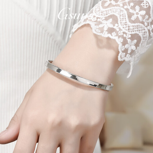 GsunG platinum bracelet for women PT950 fish scale bracelet new platinum chaise bracelet fashionable and shiny for men and women PT950 bracelet 12 grams or so pre-ordered