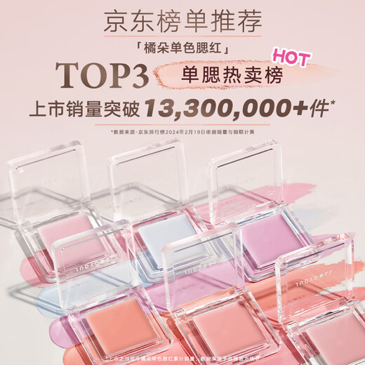 Orange Duo Exclusive Single Color Blush Rouge Matte Expanding Color Eyeshadow Contouring Face Brightening New Year Gift Recommended 44 Strawberry Milk Single Color