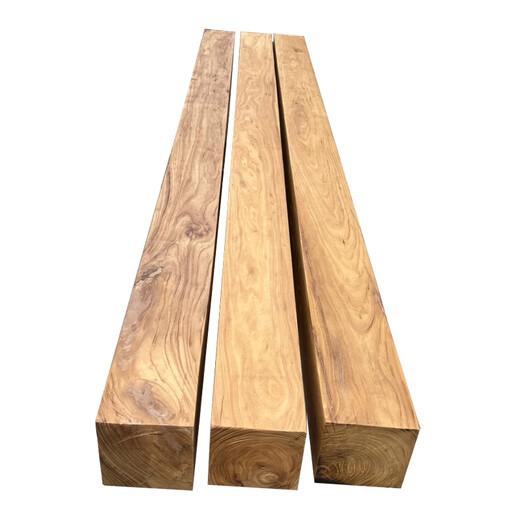 Yichen personnalisé vieux bois d'orme carré en bois massif matériau carré bandes de bois carrées panneau de maison en bois patiné vieux bois de poutre bricolage 6630 cm de long