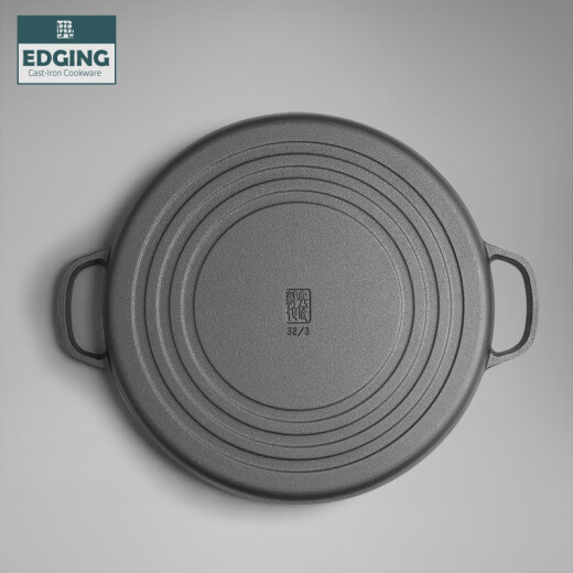 EDGING frying pan cast iron pancake pan household pig iron uncoated omelette pan steak pan thickened iron baking pan 28cm