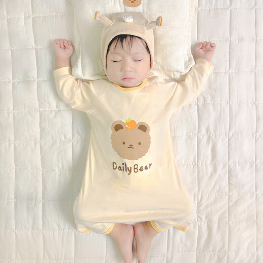 Youqi baby pajamas, baby nightgown, nightgown, children's anti-kick quilt, boys, girls and toddlers, one-piece home clothes, pure cotton, spring and autumn style