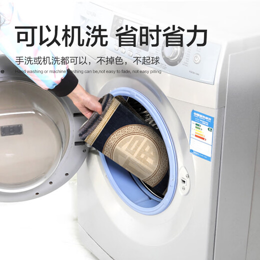 Hua Fei Hua Chinese style entrance door floor mat bathroom bathroom non-slip mat kitchen floor mat door entry home foot mat Chinese style A-dark green 100*160cm