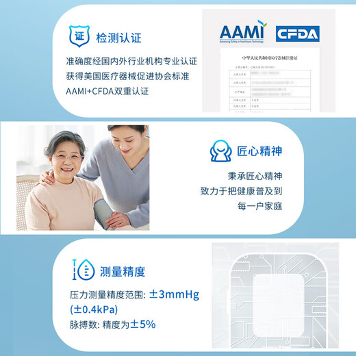 欧姆龙电子血压计上臂式U702家用孕妇医用级高精准智能加压测量仪 【背光款U702】+通用电源+专业臂带+内置电池