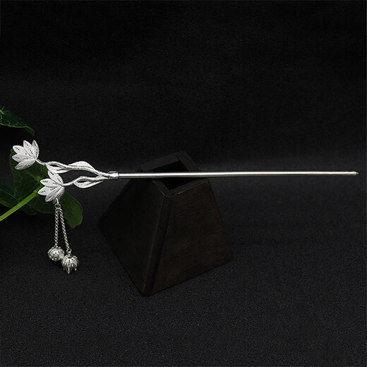 Kamalun (KAMALUN) Magnolia Flower Hairpin Ancient Style Silver Hairpin High-end New Chinese Style Step Hairpin Cheongsam Hanfu Headwear for Girlfriend Hairpin + Brand Gift Box No Engraving