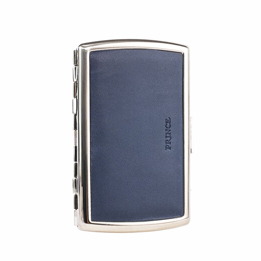
PRINCE Prince genuine leather painted high-end metal cigarette box creative portable cigarette clip 12 thick cigarette protection box YHC12004 olive green 12 pieces
