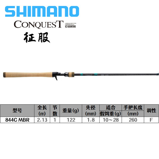 Shimano gloomis nrx g varilla girumis conquistador luya mango de mango recto mango de pistola solo 2.13m conquistador g de barra de una sola sección-844cmbr shimano conquista luya poste