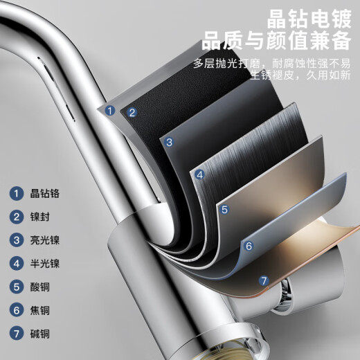 科固（KEGOO）科固洗脸盆水龙头不锈钢面盆万向可旋转浴室冷热卫生间洗手脸台盆 精钢主体[360°旋转]K1049
