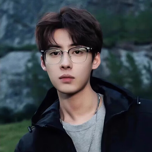Las diferentes gafas de miopía de medio marco de Yujun pueden combinar con el alambre de oro masculino anti-luces anti-luces sven y el marco de ojo negro ultra ligero para el marco negro y plateado (el mismo estilo que la imagen principal) lente de luz anti-blue de 0 grados [tela espejo de la caja espejo]