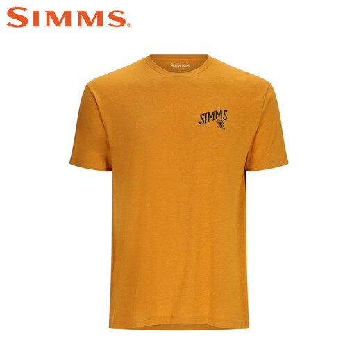 SIMMS新款短袖T恤春夏透气舒适男生时尚路亚户外钓鱼服柔软舒适速干 PG-14098短袖T恤 黄色 S
