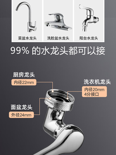 Butt washing artifact baby, boy, girl, newborn butt, basin faucet robotic arm pp for washing, receiving water (single outlet) 1080 degrees