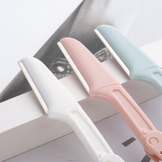 Hanmeichen Foldable Eyebrow Shaping Blade, Safe for Beginners, Female Eyebrow Shaping Blade for Men and Women, 3 Pack of Eyebrow Shaping Blades (Pink)