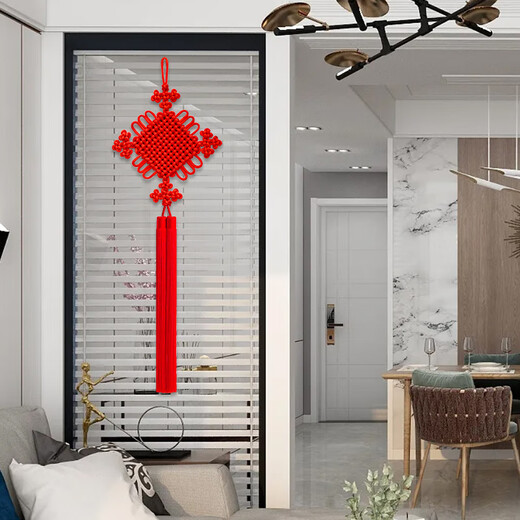 
High-end Chinese knot pendant living room TV wall entrance large size house moves to new home corridor Spring Festival flat installation decoration bold 18 plates for four seasons 13555cm