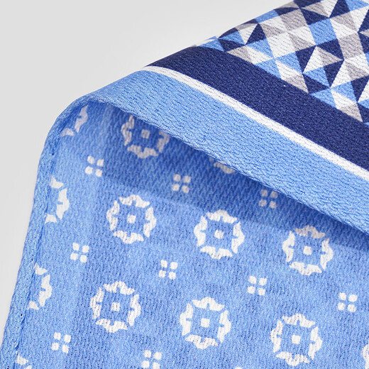 Blue Leopard (LAMPO) gift suit pocket scarf, formal business handkerchief, chest scarf, square scarf, hand scarf, blue plaid