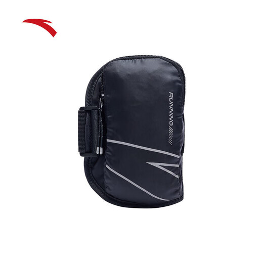 ANTA (ANTA) arm bag running fitness cycling bag sports mobile phone bag portable adjustable thin running bag wrist bag basic black-1