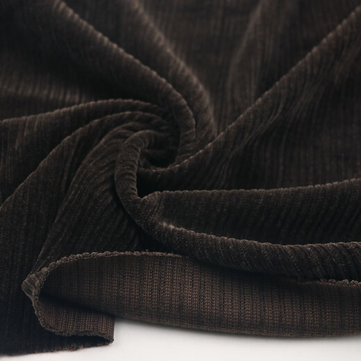 RSRDDY high-end chenille fabric autumn and winter thickened corrugated corduroy elastic drape wide-leg pants jacket corduroy fabric black 6 per meter price