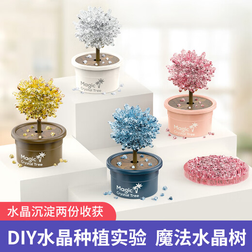 Science small experiment set planting magic tree elementary school student DIY handmade children's toys Crystal magic tree set-transparent