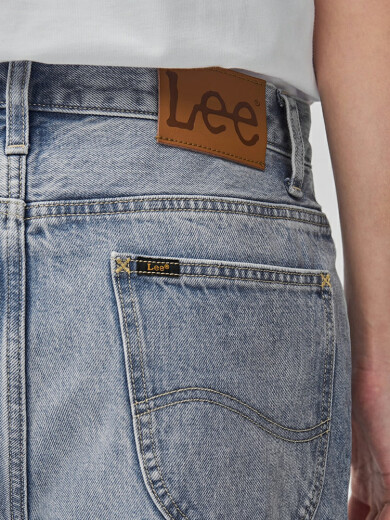 
Lee24 Spring 753 Comfortable mid-waist straight feet Light blue men's jeans trendy A05951 Light blue pants length 31 28