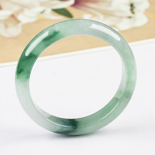 Yingxiang Myanmar A-grade jade bracelet, waxy ice seed floating flower jade bracelet, natural jade bracelet for women, gift for mother and girlfriend, 5980 bracelet 56-57