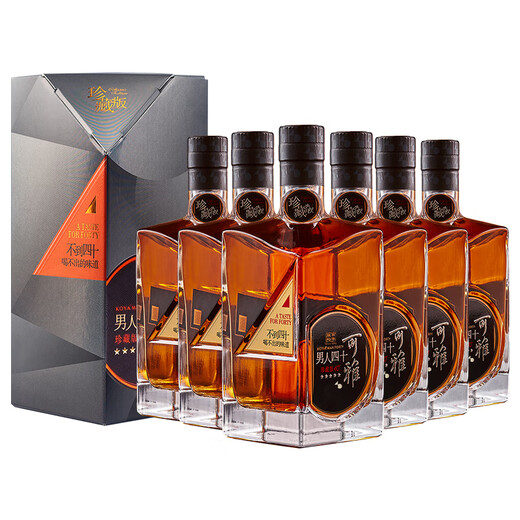 Édition de collection Zhangyu Keya Men's Forty Brandy 700ml * 6 bouteilles dans une boîte cadeau Boîte à vin étranger 700 ml 6 bouteilles 700 ml * 6 bouteilles