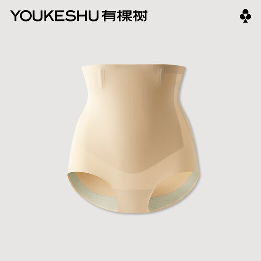 There is a tree tummy control pants, strong tummy control, tummy control, high waist butt lift panties, women's buttocks postpartum shaping waist pants, skin color XL