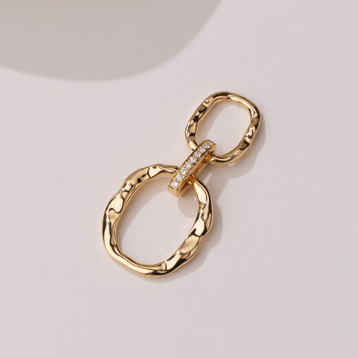 Helas Hera 18K gold diamond pendant buckle dual-purpose multi-functional multi-wear universal opening and closing buckle birthday gift diamond pendant/18K gold (free silver chain)