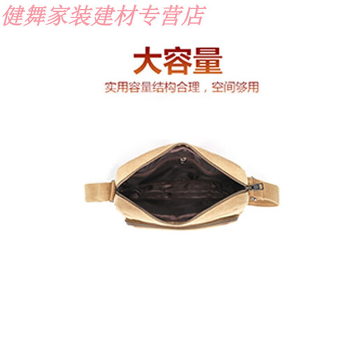 Shivanli electrician bag tool bag canvas bag shoulder crossbody bag multi-functional thickened heavy-duty wear-resistant repair bag plumber electrician small thickened one-shoulder canvas vertical zipper khaki