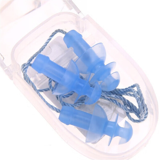 YINGFA swimming earplugs silicone swimming rope spiral earplugs soft and comfortable professional swimming equipment blue