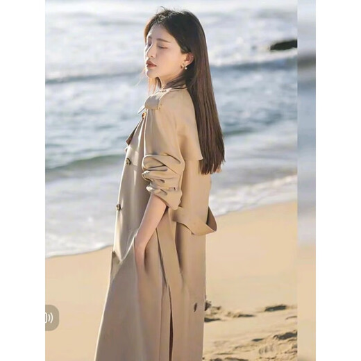 MODX Hong Kong gabardina para mujeres Mid-longitud de longitud 2024 Spring New Lapa Fashion Flowki British Style British Gabacha de alta gama S Peso 106-116