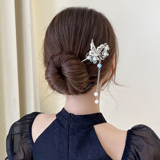 Su Shiliu butterfly temperament ancient style rocking hairpin Hanfu ancient costume headwear high-end hairpin women's Chinese style hairpin tassel butterfly dance