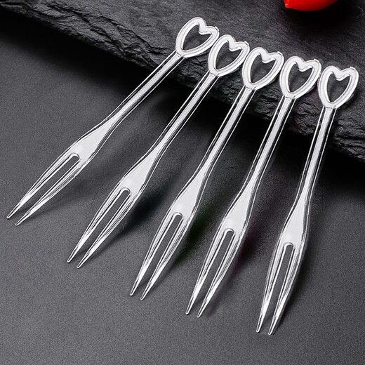 MAXCOOK fruit forks, 200 pieces, disposable forks, food grade, children's dessert cake fruit plate skewers MCPJ2201
