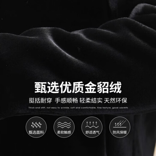 XIKEJIE brand luxury men's fur men's jacket winter gold mink jacket fur integrated mink coat casual thickened black 170[100-120Jin[Jin equals 0.5 kg]]